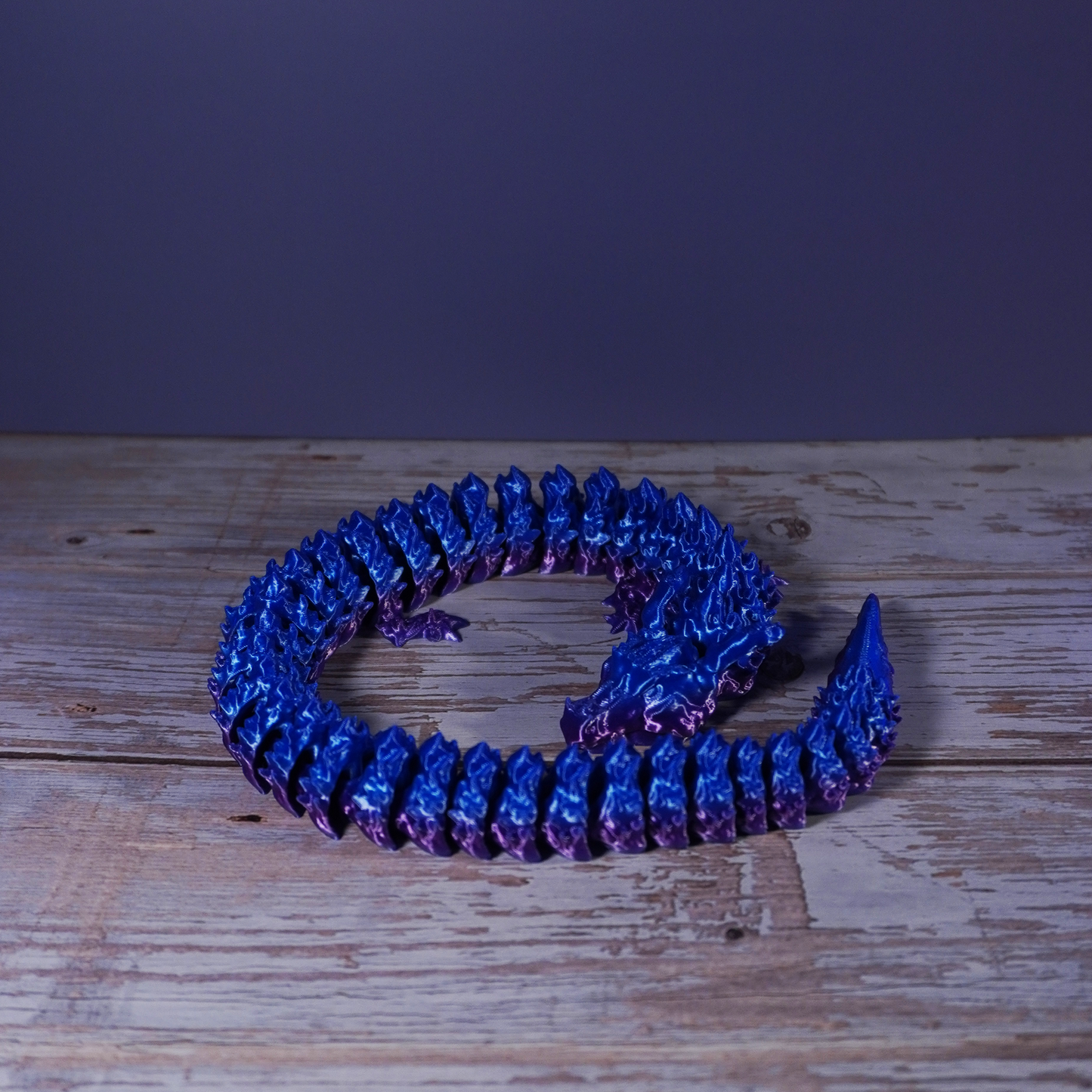 Articulated Flexible Dragon in Beautiful Silk Colors - Over 1 foot long!