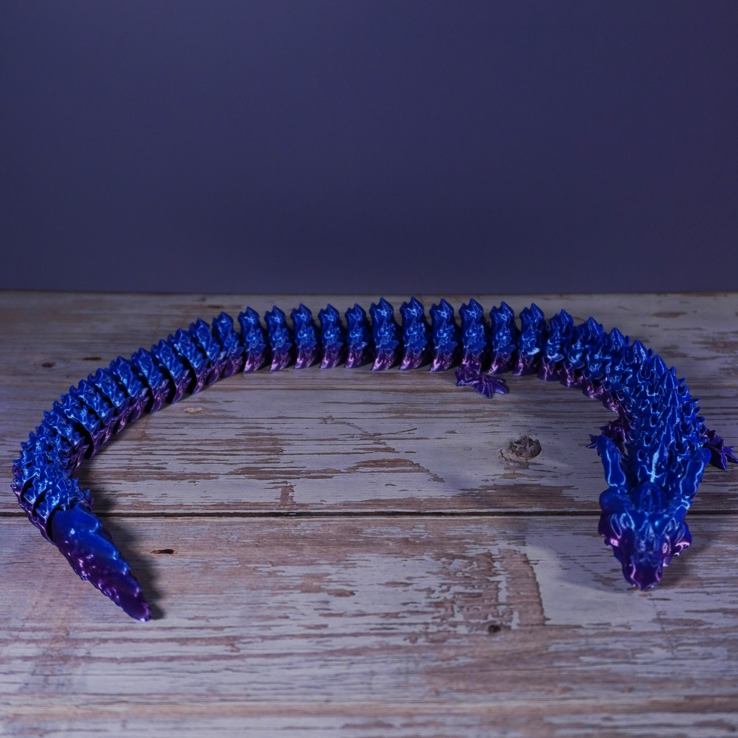 Articulated Flexible Dragon in Beautiful Silk Colors - Over 1 foot long!